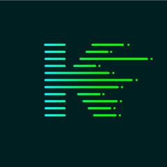 Abstract letter K logo design template,fast speed fire moving,quick energy sign