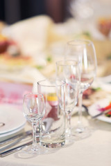Obraz na płótnie Canvas wedding registration of restaurant