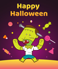 The living dead, Halloween character, Vector illustration background