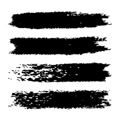 Vector set of grunge brush strokes.