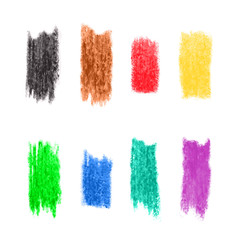 Grunge colorful chalk stripes