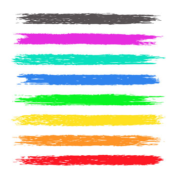 Grunge colorful chalk stripes