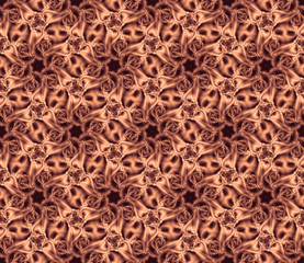 The abstract curling seamless pattern, brown