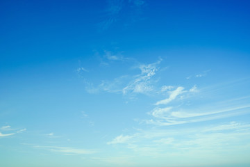 soft cloud on bright blue sky in summer