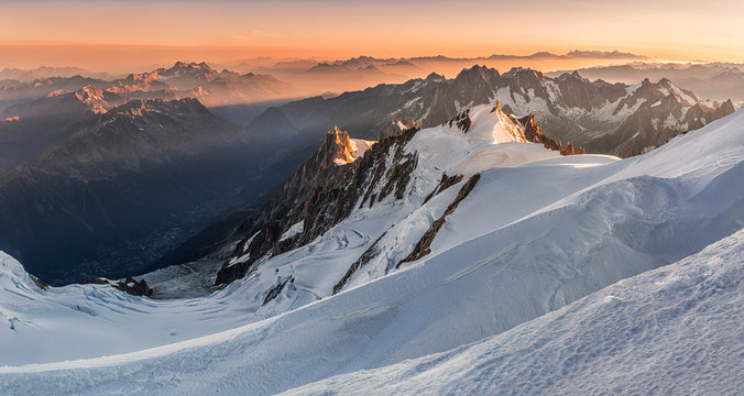 Fototapeta Aiguille du Midi from Mont Blanc
