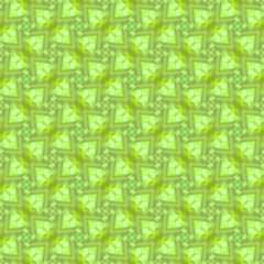 Abstract vegetable and geometrical seamless pattern, green