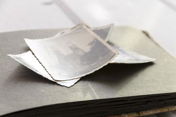 Stack of old photographs