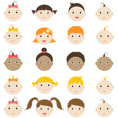 Cute boy and girl set