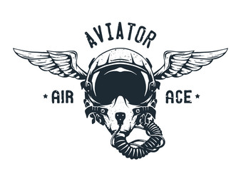 Fighter Pilot Helmet Emblem. © makstrv