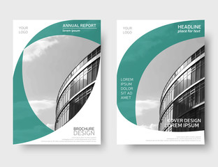 Creative annual report cover, brochure design. Vector leaflet layout