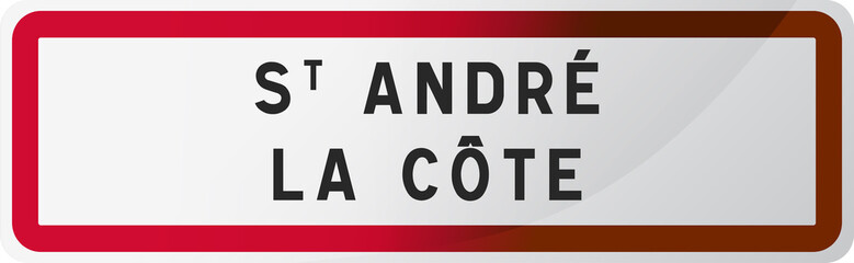 Panneau Saint André la Côte - ville du Rhône - 69 - Région Auvergne Rhône Alpes