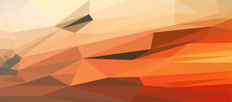 Low Poly abstract evening sky