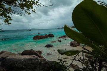 Beach on La Digue island, Seychelles