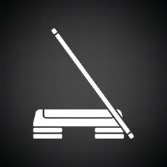 Step board and stick icon