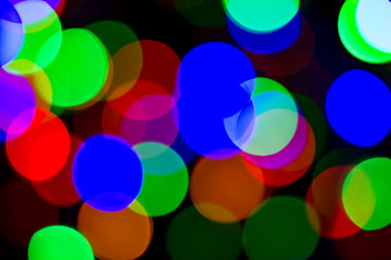 Bokeh many colors, background or texture