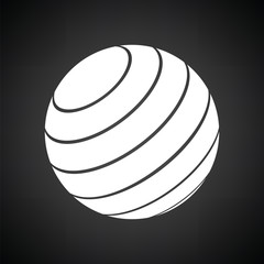 Fitness rubber ball icon