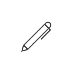 Obraz premium pen line icon, outline vector sign, linear pictogram isolated on white, logo illustration