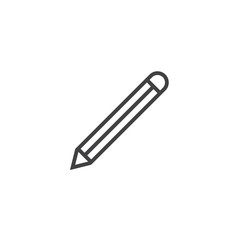 pencil line icon, outline vector sign, linear pictogram isolated on white, logo illustration