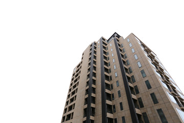 Fototapeta premium high business skyscraper isolated on a white background.
