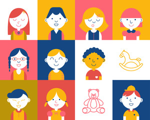 Colorful kids icon
