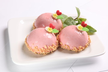 sweet cake on plate