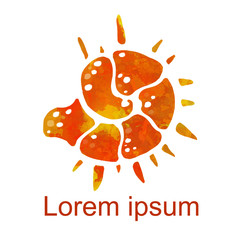 Watercolor sea shell, logo