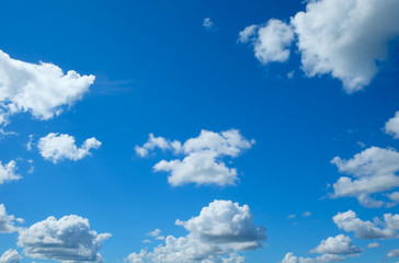Naklejka na ściany i meble image of blue sky and white cloud on day time for background backdrop use