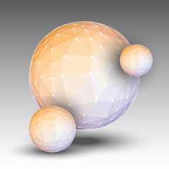 Textured geometric shape background