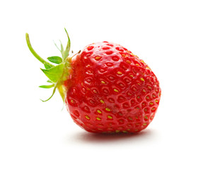 Fresh strawberry with leaves