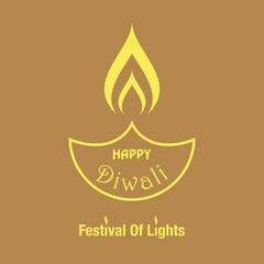vector illustration with happy diwali greeting card background.Happy diwali festival of lights greeting card background with indian lamp.Happy diwali festival greeting background and indian lamp