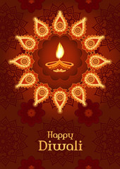Diwali festival greeting card