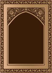 Gold frame in arabic style