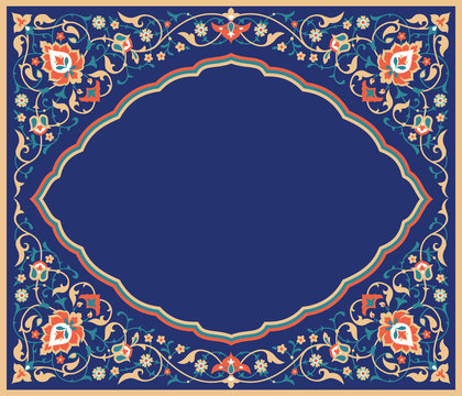 Floral frame in eastern style