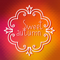 Abstract floral element for invitation, congratulation and greeting card