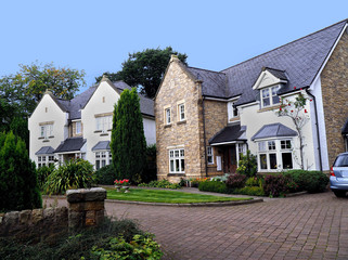 Fototapeta na wymiar English suburban houses
