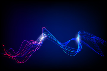 abstract background bright curve lines