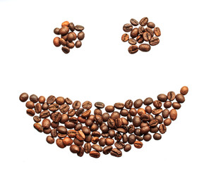 Smile from coffee beans