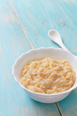 Dietary breakfast with corn porridge