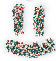 smile made of pills