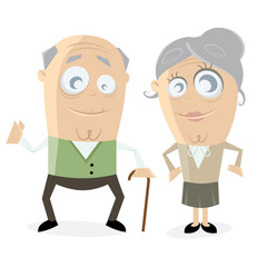 clipart of a happy senior couple