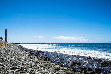 View to Maspoalomas with Lighthouse/ Spain