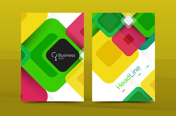 Geometric abstract background, business company annual report template