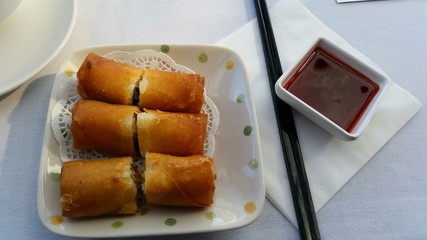 Frühlingsrollen Chinesisches Essen