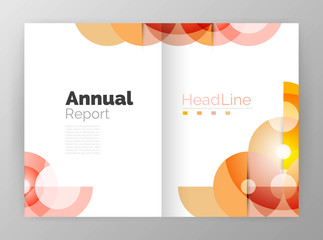 Fototapeta premium Circle annual report templates, business flyers