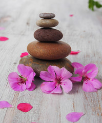 Spa stones treatment scene, zen like concepts