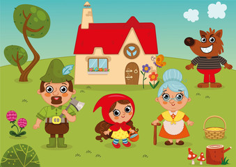 Red Riding Hood Vector Illustration