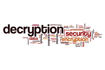 Decryption word cloud