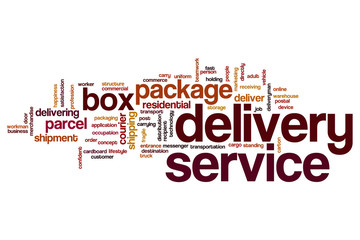 Obraz premium Delivery service word cloud