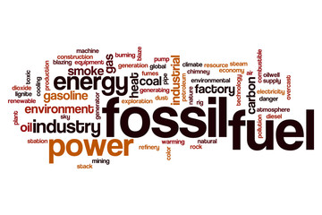 Fototapeta premium Fossil fuel word cloud