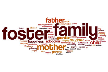 Foster family word cloud